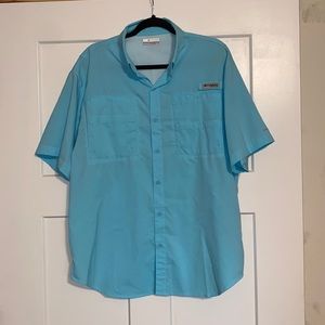 Blue Columbia PFG button down